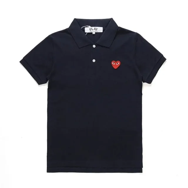 Comme des Garçons Polo Shirt Red Heart Logo