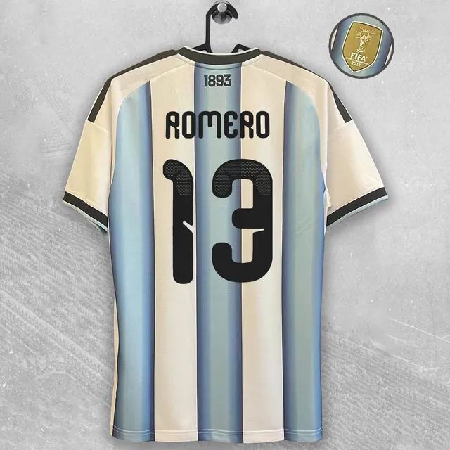 Argentina National Team Argentina Home Jersey Romero #13