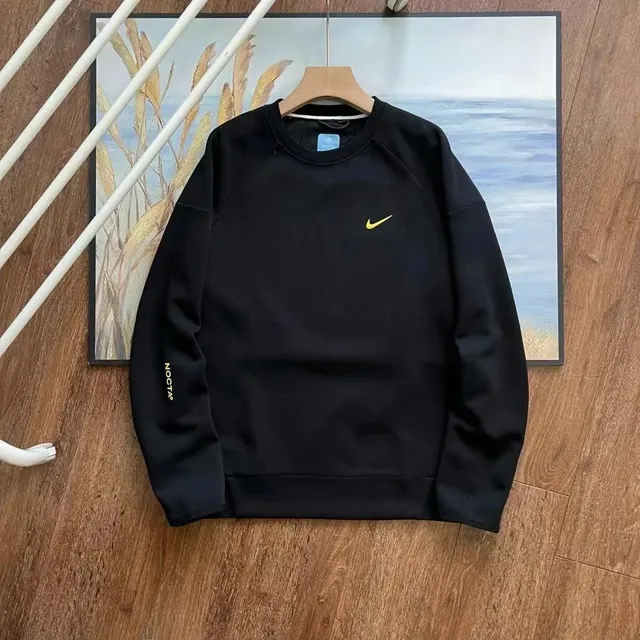 Nike × NOCTA Tech Fleece Crewneck Black Yellow Swoosh
