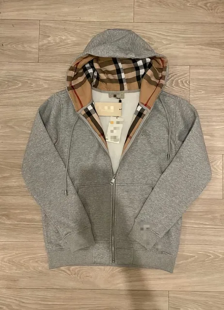 Burberry Zip-Up Hoodie Checkered Lining