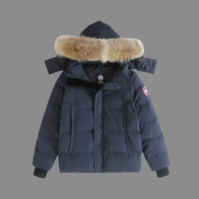 Canada Goose Expedition Parka Navy with Coyote Fur Trim