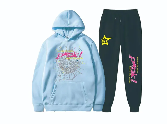 Sp5der Hoodie and Joggers Set Spider Web Print