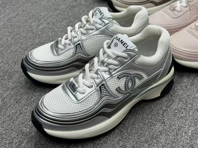 Chanel Trainer Metallic Silver