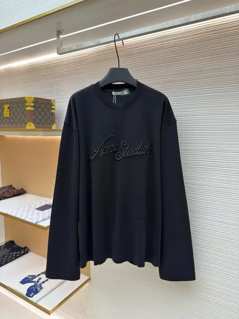 Acne Studios Long-Sleeve Crewneck Embroidered Logo