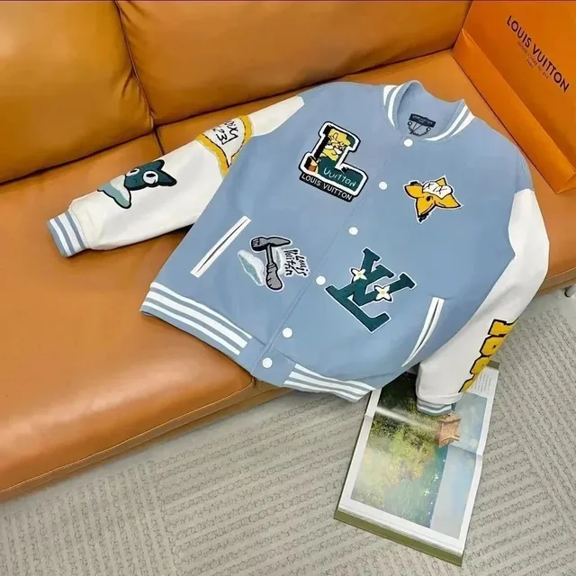 Louis Vuitton Varsity Jacket Cartoon Patch