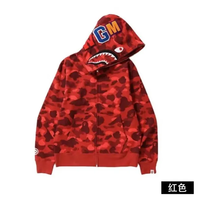 BAPE Shark Hoodie Red Camo