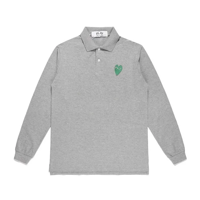 Comme des Garçons Polo Shirt Green Heart Logo