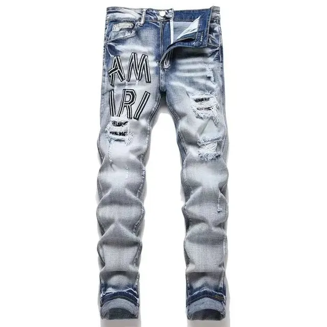 Distressed Jeans AMIRI Logo Embroidered