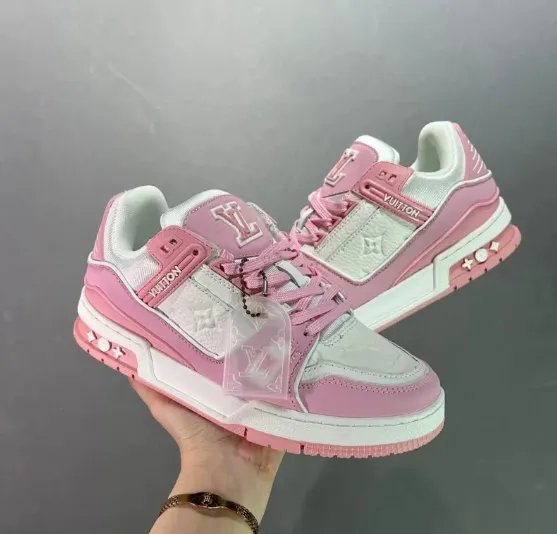 Louis Vuitton LV Trainer Monogram Pink