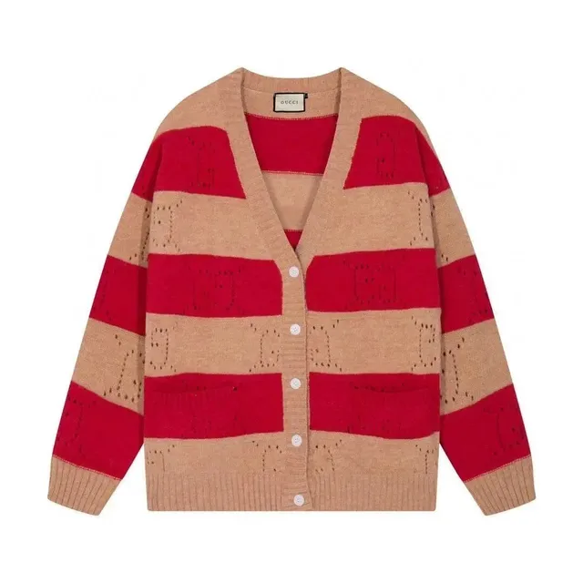 Gucci Knit Cardigan Striped GG Intarsia