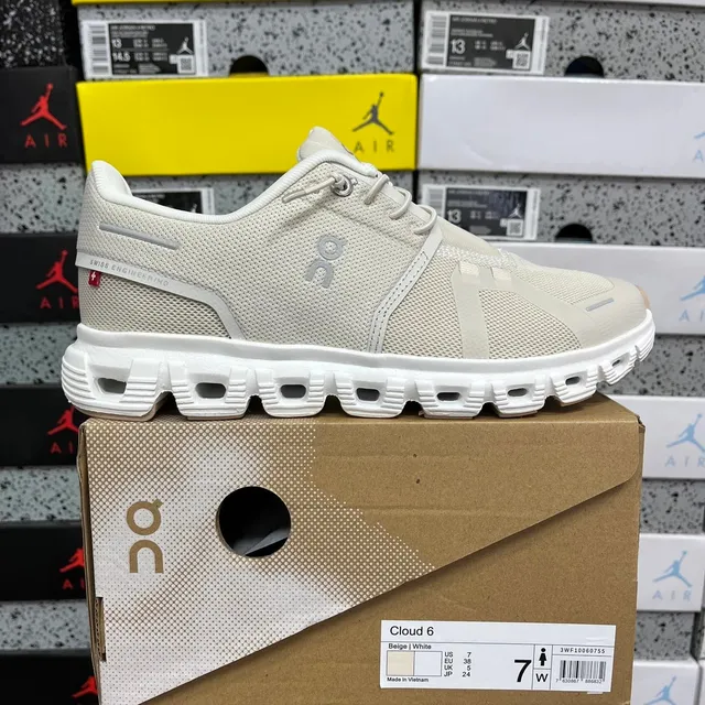 On Cloud 6 Beige White
