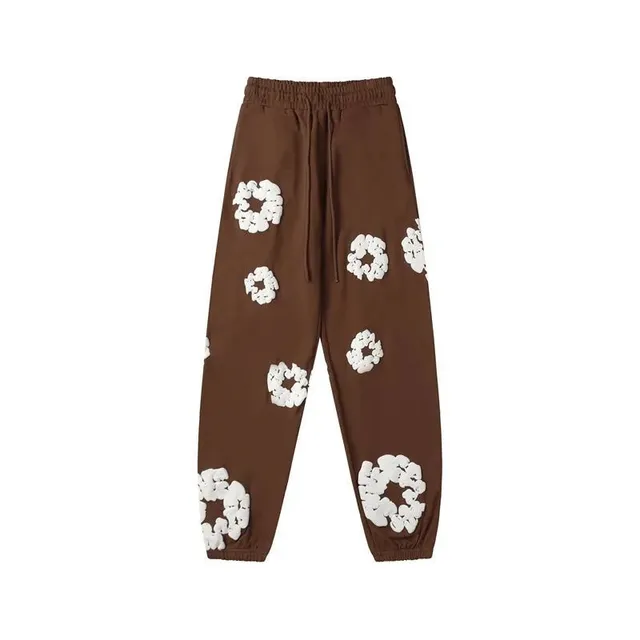 Jogger Pants Floral Appliqué