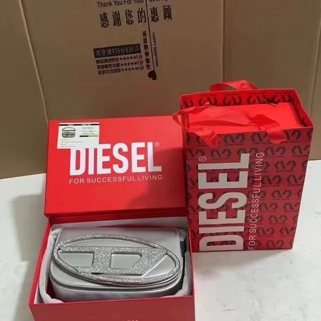 Diesel Shoulder Bag Glitter Logo
