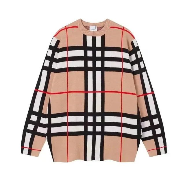 Burberry Check Knit Sweater Classic Vintage Check