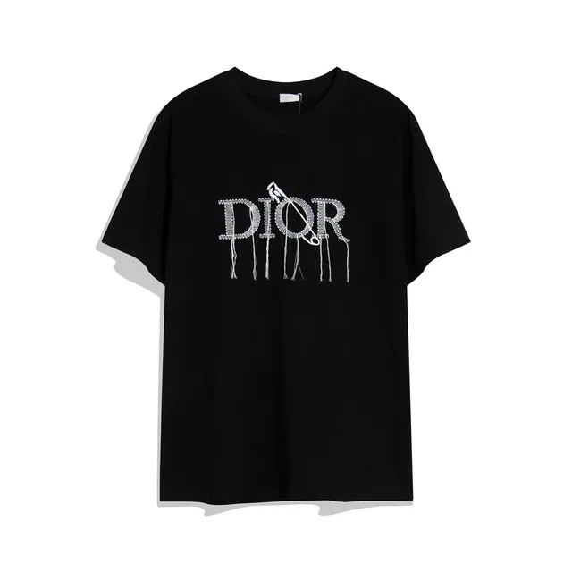 Dior Logo T-Shirt Embroidered Safety Pin