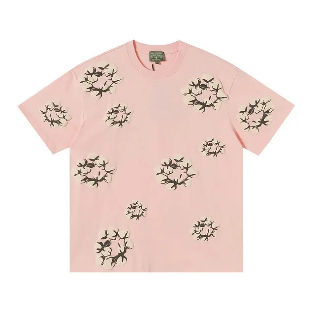 Denim Tears T-Shirt Cotton with Appliqué Floral Motifs