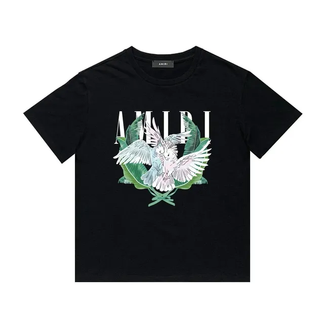 Amiri Graphic T-Shirt Dove and Palm Print