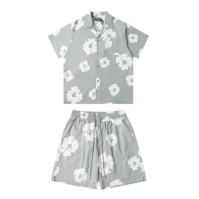 Short-Sleeve Shirt and Shorts Set Floral Print