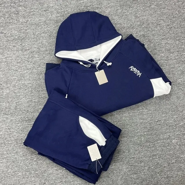 Mertra Hoodie and Joggers Set Contrast Cuff