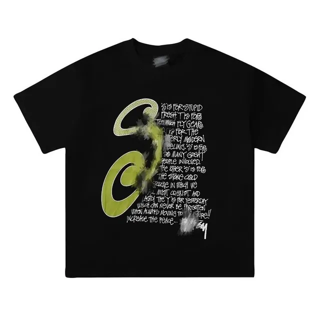 Stüssy Graphic T-Shirt Olive Green Logo Print