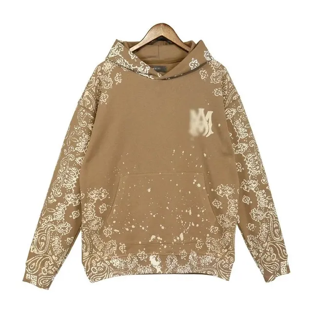 Amiri Hoodie Paisley Print Splatter