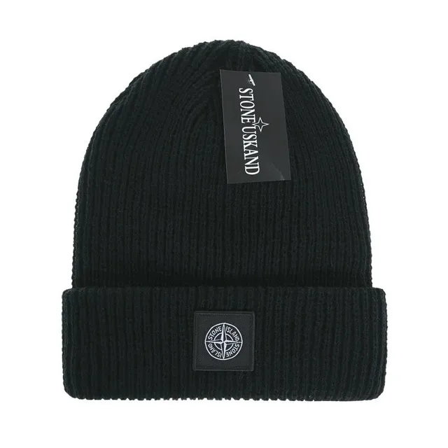 Stone Island Ribbed Beanie Compass Patch