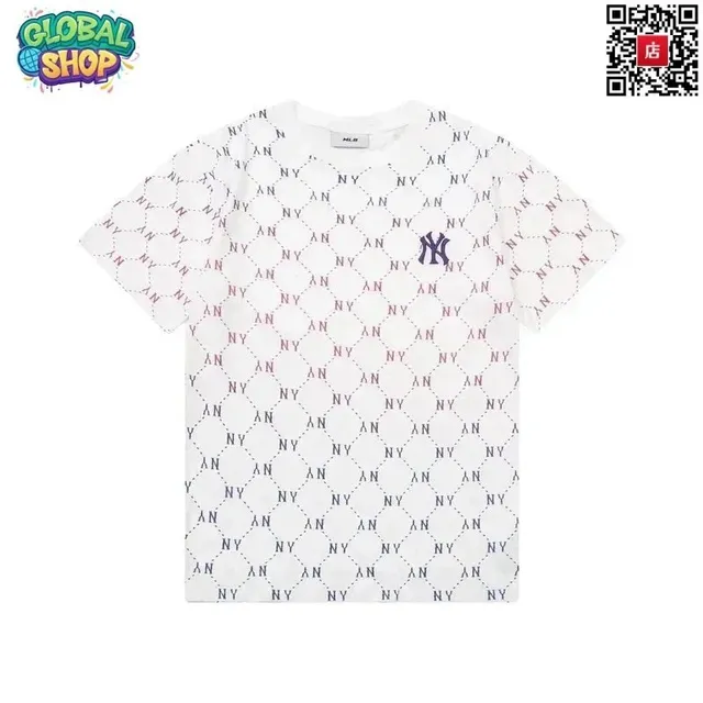 MLB NY Yankees Graphic Tee All-Over NY Print