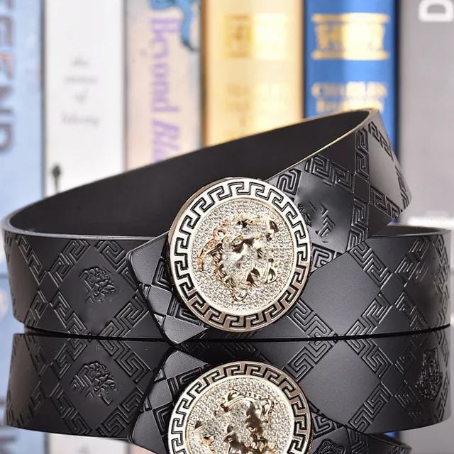 20 # Gold Buckle+Antique Medusa Black