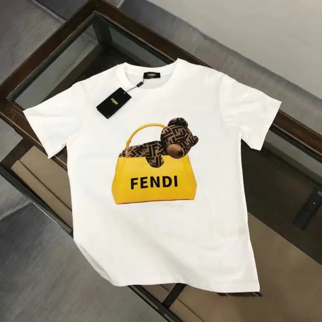 Fendi Graphic Tee Bag and Bear Print