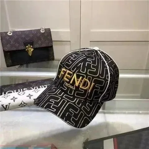 Fendi Baseball Cap FF Logo Print