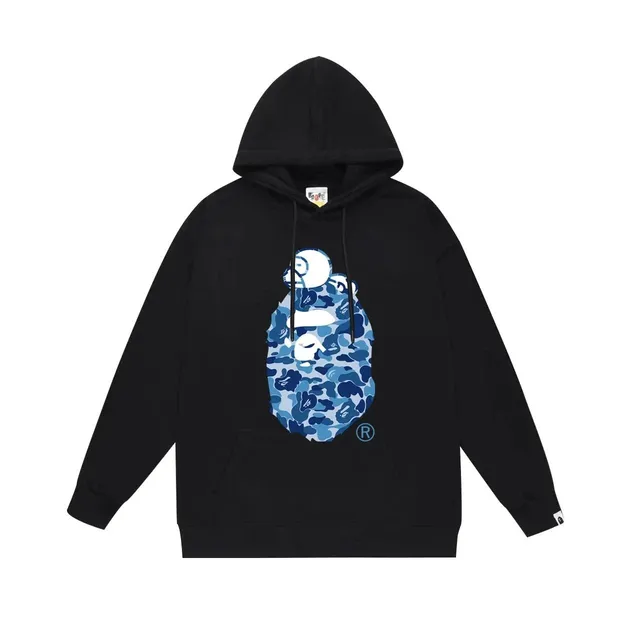 BAPE Shark Hoodie Blue Camo Ape Head