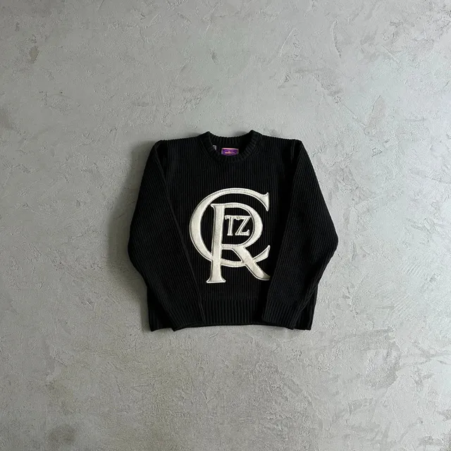 Corteiz Logo Knit Sweater CR TZ Embroidered
