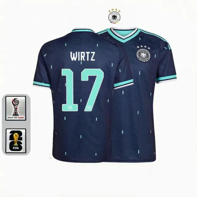 Germany away jersey, number 17 with captain's armband