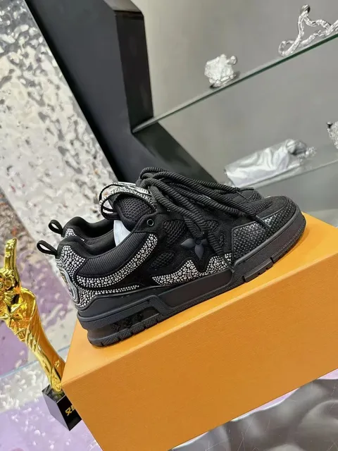 Louis Vuitton LV Trainer Crystal-Embellished