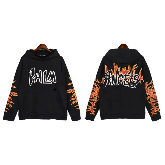 Flame Hoodie Palm Angels Flame Print