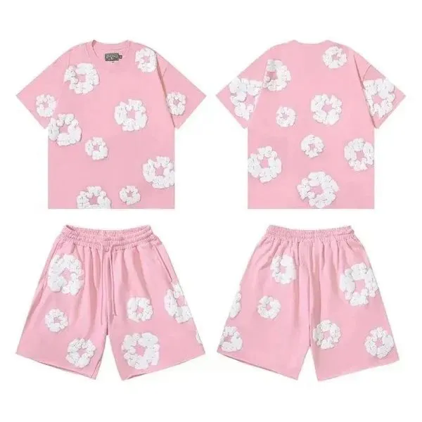 Denim Tears Flower Print Set 3D Floral Appliqué