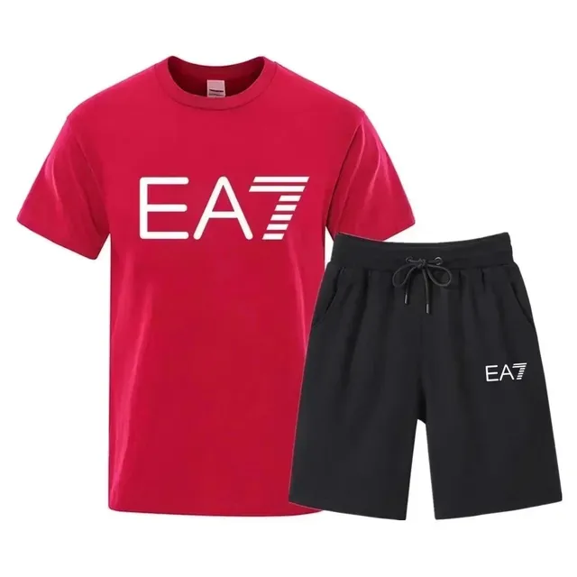 Emporio Armani EA7 Logo Set Red and Black