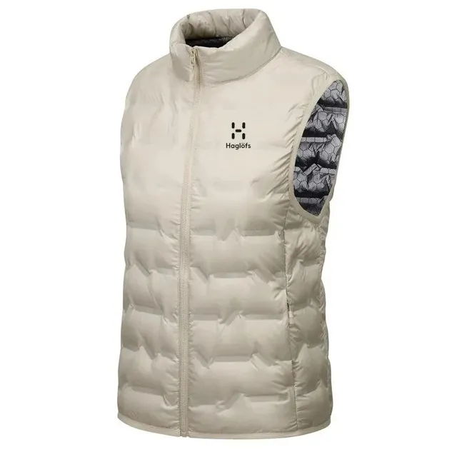 Puffer Vest Mountain Print Sleeve