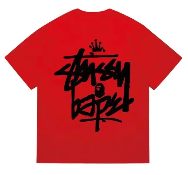 Stüssy Graphic Tee Stussy x Bape Crown Logo