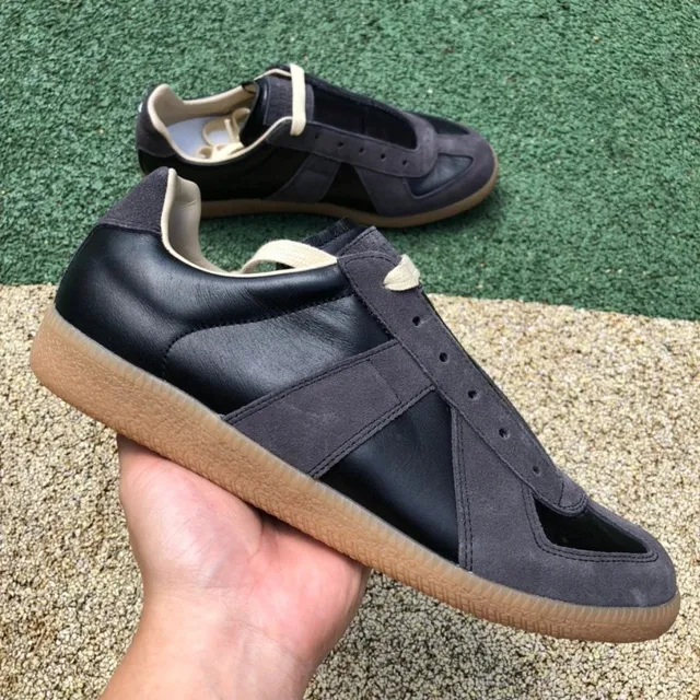 Maison Margiela Tabi Sneaker Black Grey Suede Leather