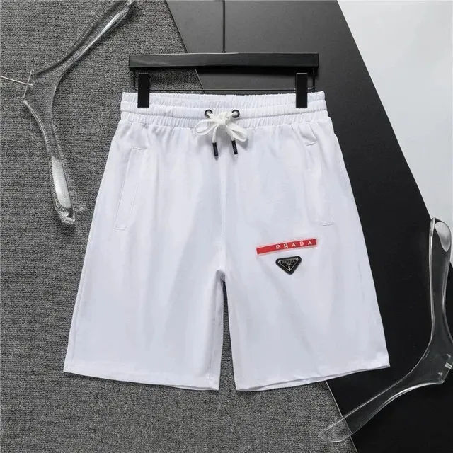 Prada Logo-Embroidered Shorts Triangular Logo