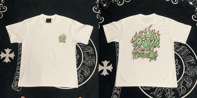 Chrome Hearts T-Shirt Flame Graphic