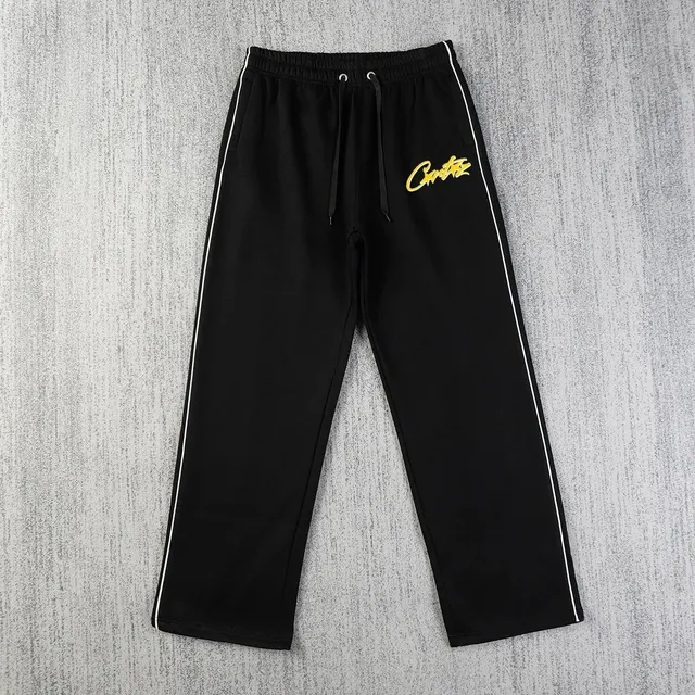 Corteiz Track Pants Gold Logo