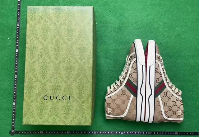 Gucci High-Top Sneaker GG Supreme Web Stripe