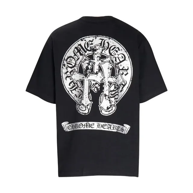 Chrome Hearts Graphic Tee Cross Logo Print
