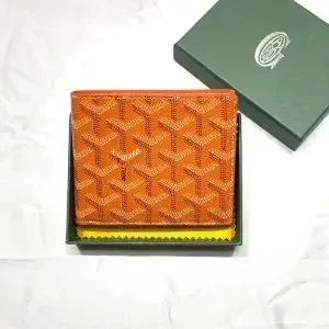 Goyard Saint Louis Wallet Orange Goyardine Canvas