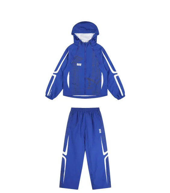 C.P. Company Goggle Jacket and Trousers Set Royal Blue with White Stripes