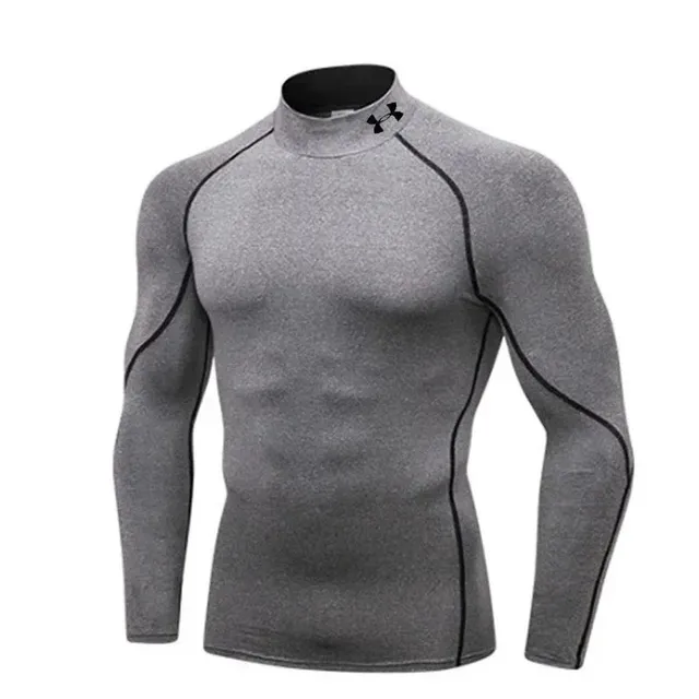 Under Armour HeatGear Mock Neck Heather Grey