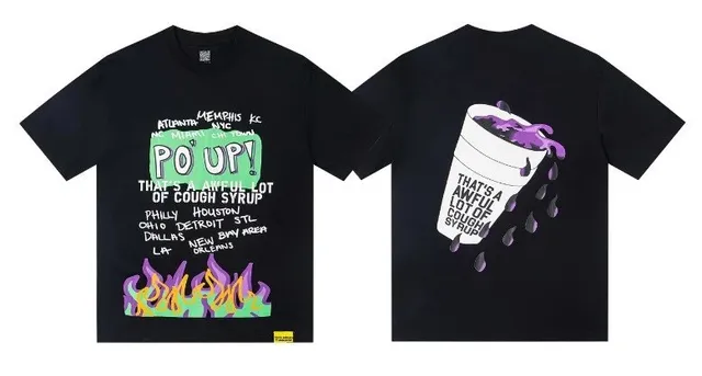 An Awful Lot of Cough Syrup PO' UP! Tee Cough Syrup Graphic