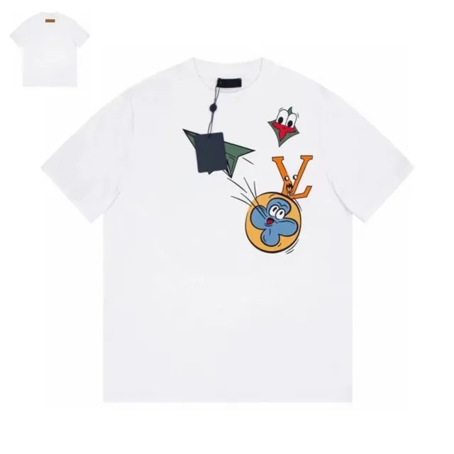 Louis Vuitton × Off-White Graphic T-Shirt Cartoon Print